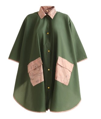 Alviero Martini 1ª Classe poncho lungo impermeabile 900-M verde oliva